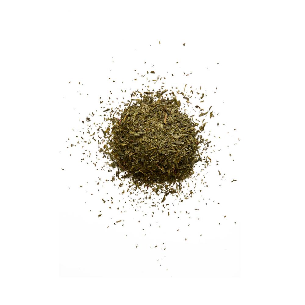 Dry green tea 