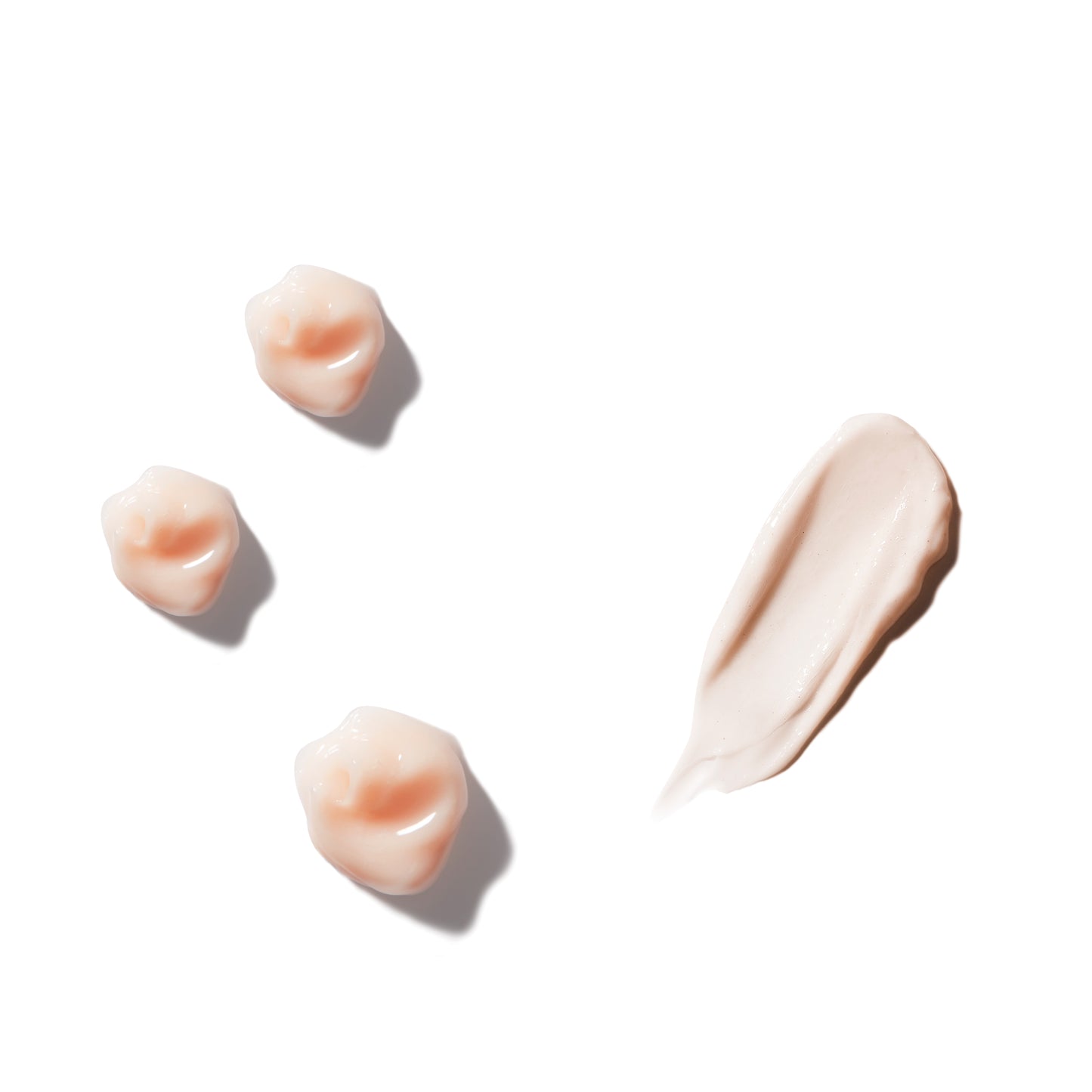 texture shot of three dollops of rahua hydration shampoo with a swipe of rahua hydration conditioner on a plain white background|variant:2-oz