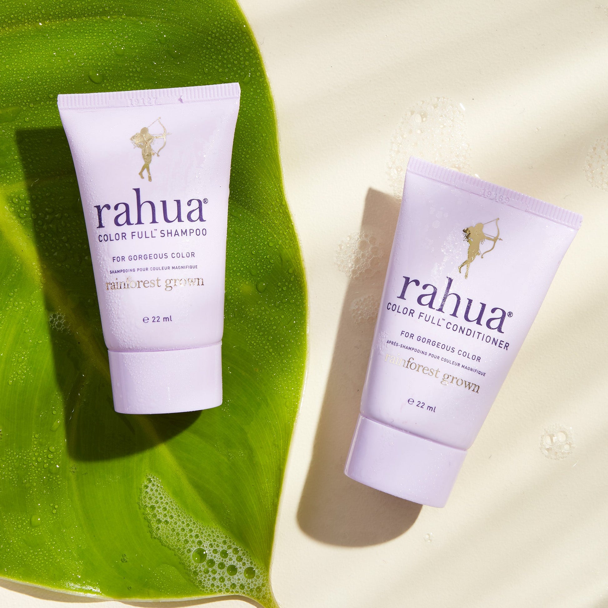 rahua color full Mini shampoo and conditioner with leaf